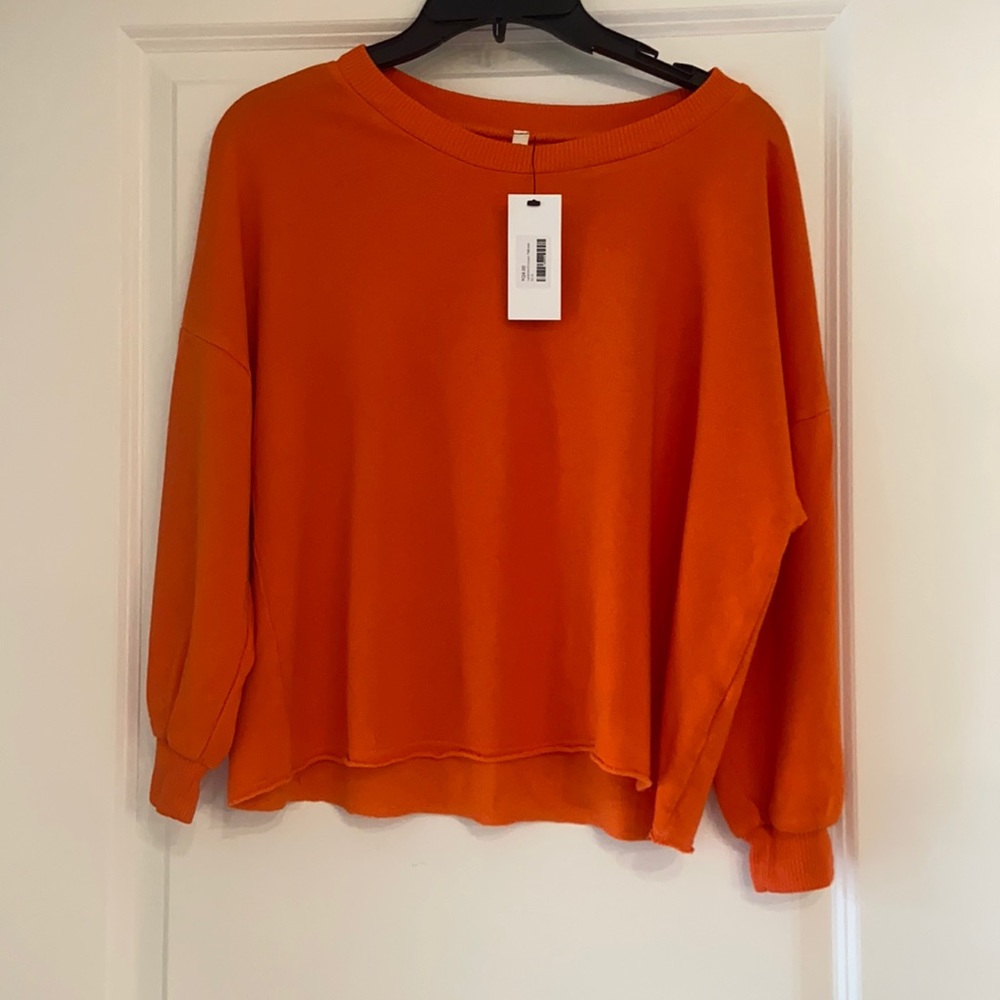 Lanston | Cropped Pullover - bright orange